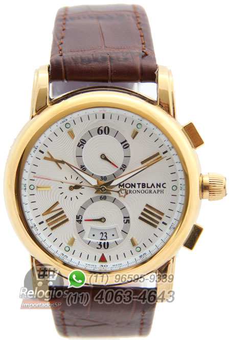 products montblanc chronograph new dourado white