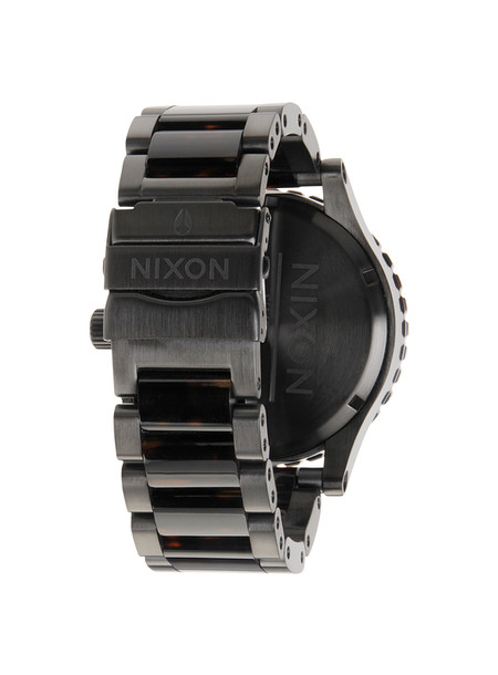 products nixon 5130 chrono matte black tortoise pulseira