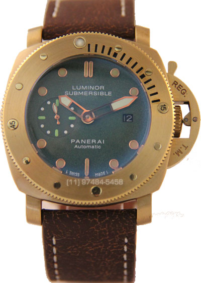 products panerai submersible ceramica gold green