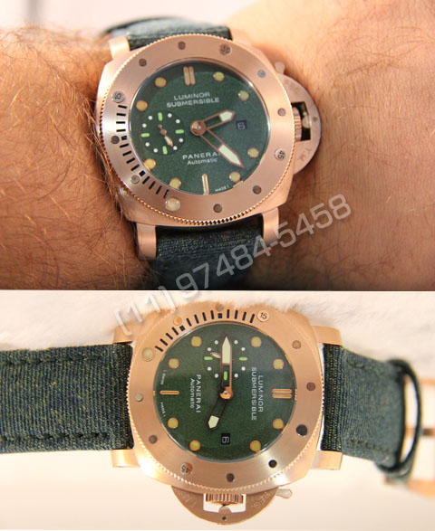products panerai submersible rose verde pulso