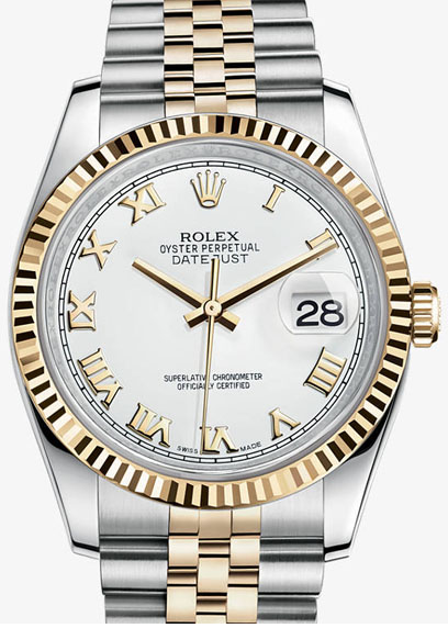 products rolex date just gold white